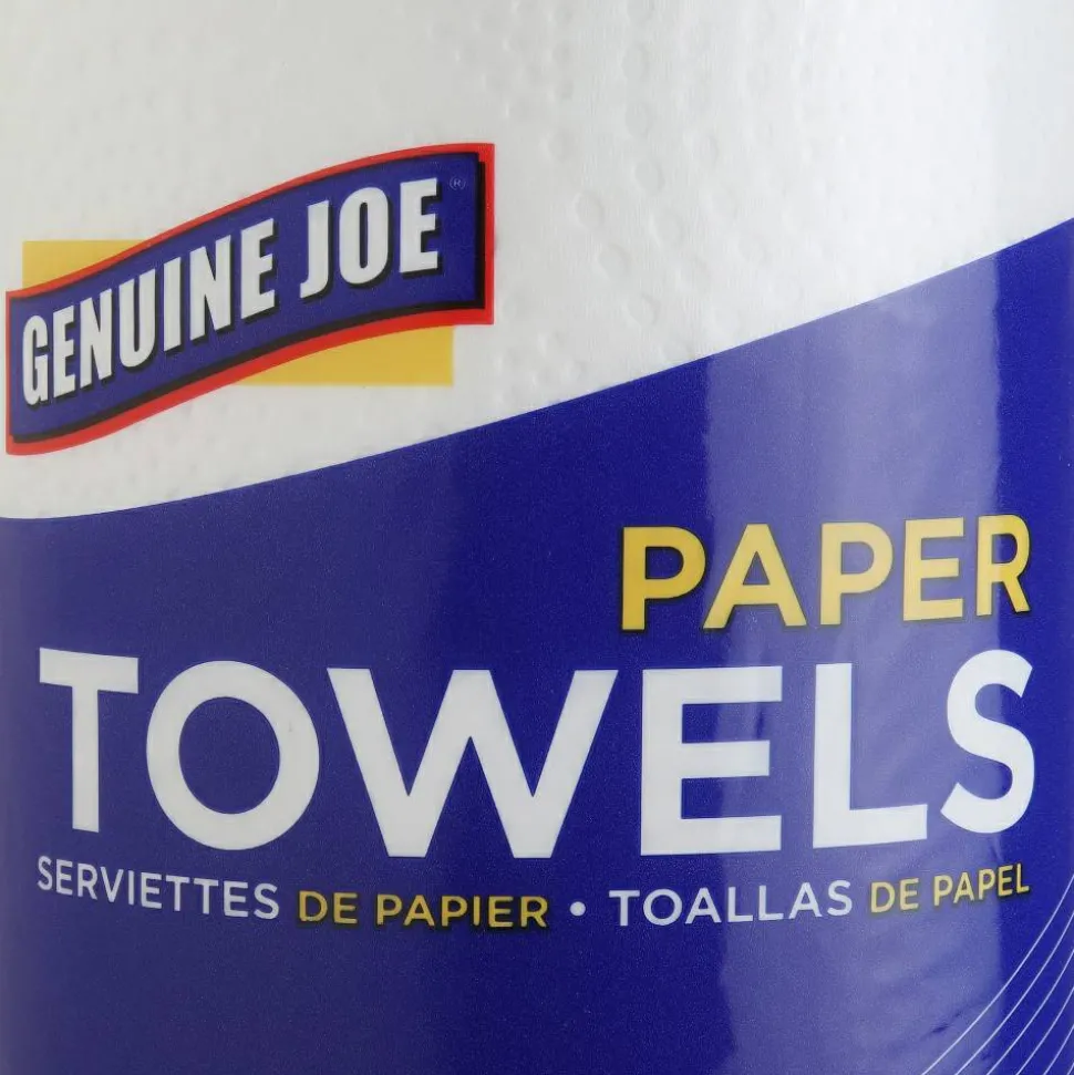 Genuine Joe 2-Ply Household Paper Towels, 100% Recycled, 80 Sheets Per Roll, Pack Of 30 Rolls