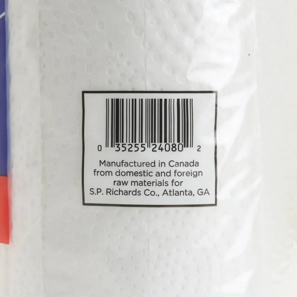Genuine Joe 2-Ply Household Paper Towels, 100% Recycled, 80 Sheets Per Roll, Pack Of 30 Rolls