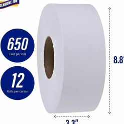 Genuine Joe 2-ply Jumbo Roll Dispenser Bath Tissue - 2 Ply - 3.30