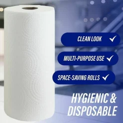 Genuine Joe 2-Ply Kitchen Paper Towels, 100% Recycled, 85 Sheets Per Roll, Pack Of 30 Rolls