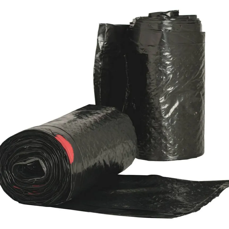 Genuine Joe 2-Ply Puncture-Resistant Liners, 16 Gallons, 24" x 31", 0.7 mil, Brown/Black, Box Of 100