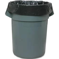 Genuine Joe 2-Ply Puncture-Resistant Liners, 16 Gallons, 24" x 31", 0.7 mil, Brown/Black, Box Of 100