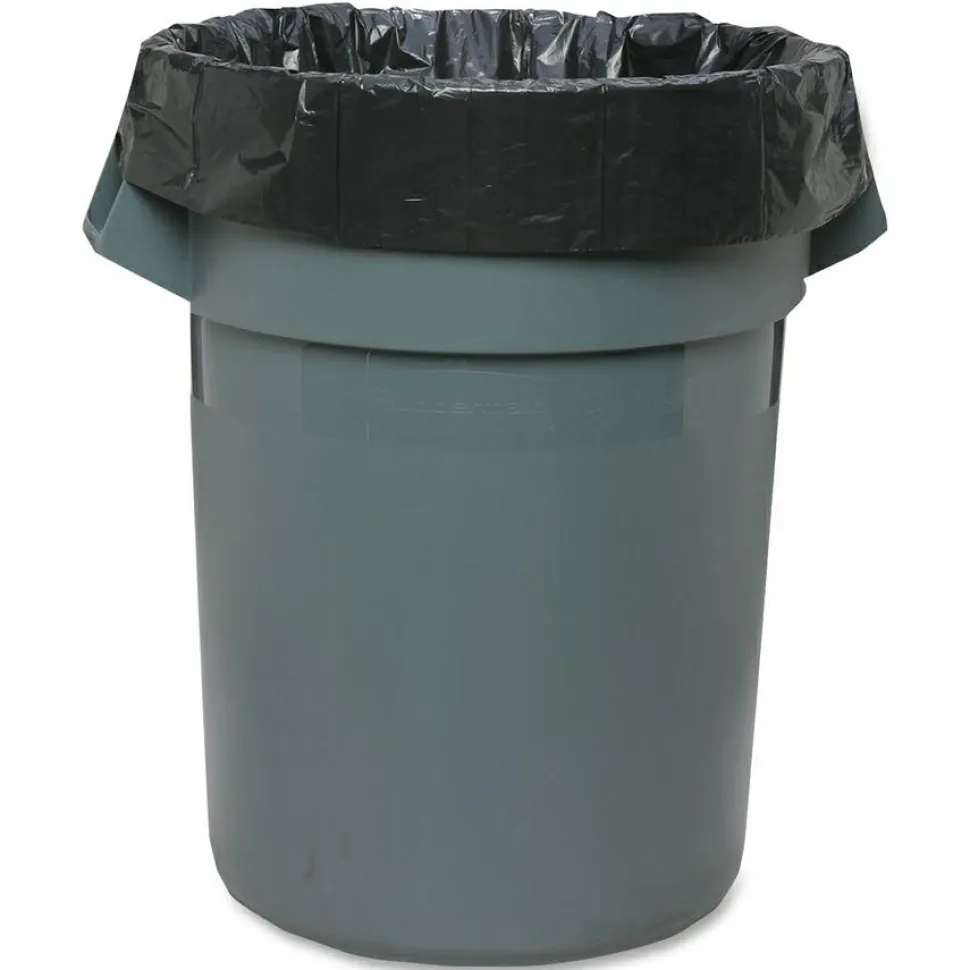 Genuine Joe 2-Ply Puncture-Resistant Liners, 16 Gallons, 24" x 31", 0.7 mil, Brown/Black, Box Of 100