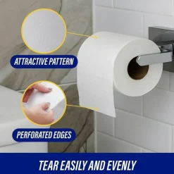 Genuine Joe 2-ply Standard Bath Tissue Rolls - 2 Ply - 3