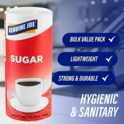 Genuine Joe Pure Sugar Canisters, 20 Oz., Pack Of 3