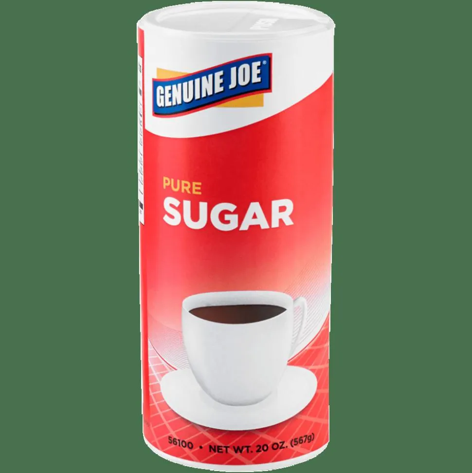 Genuine Joe Pure Sugar Canisters, 20 Oz., Pack Of 3