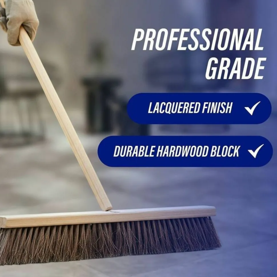Genuine Joe 24" Push Broomhead - Palmyra Bristle - 24" Overall Length - Brown - 12 / Carton