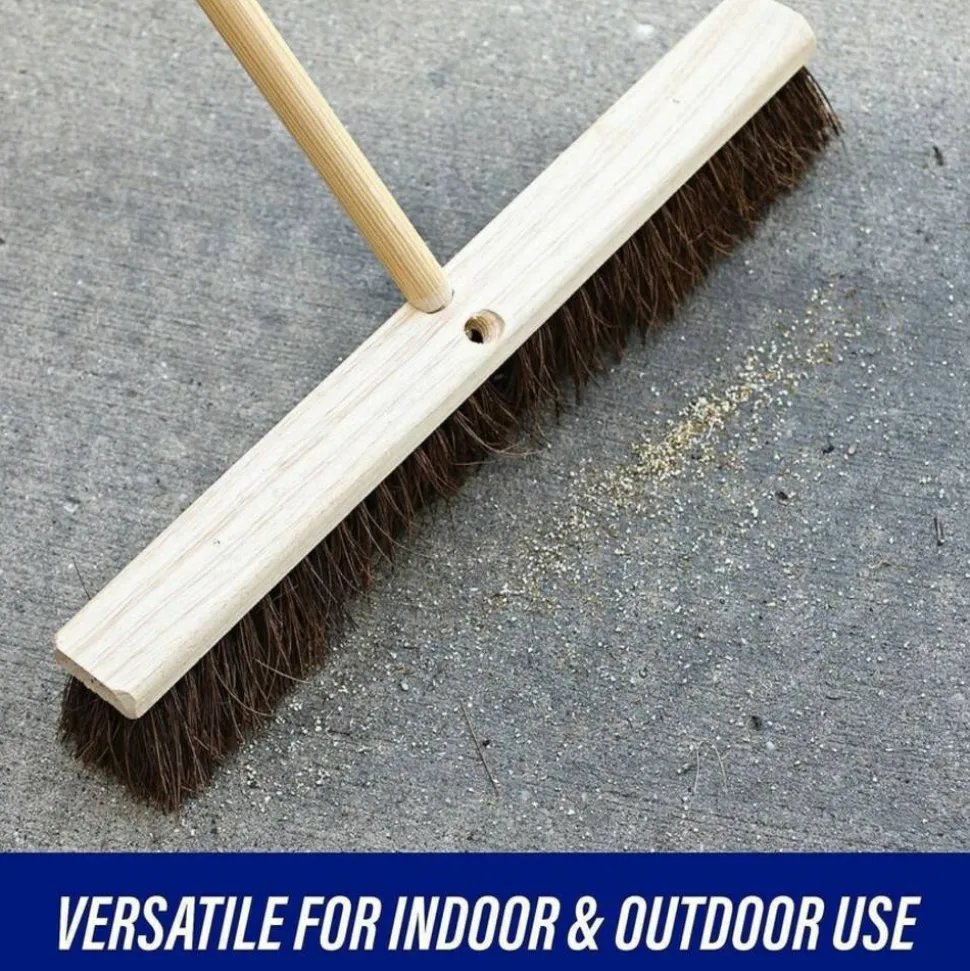 Genuine Joe 24" Push Broomhead - Palmyra Bristle - 24" Overall Length - Brown - 12 / Carton
