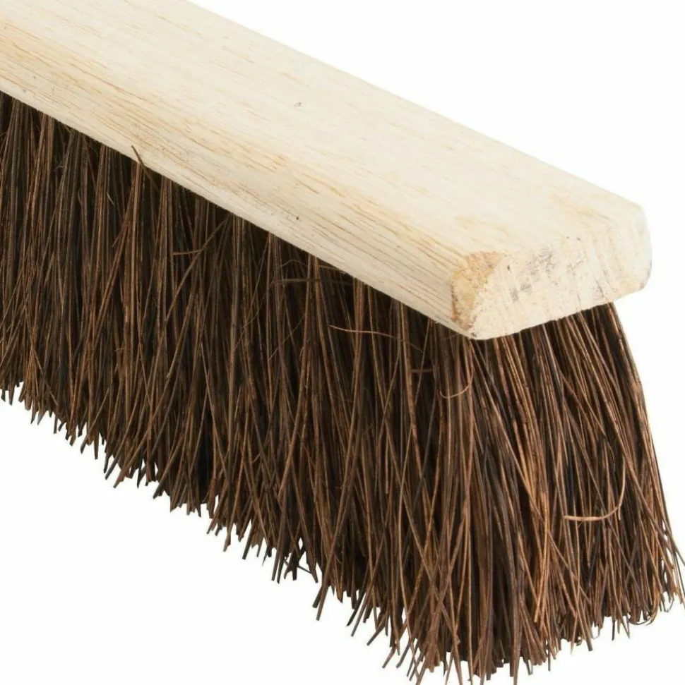 Genuine Joe 24" Push Broomhead - Palmyra Bristle - 24" Overall Length - Brown - 12 / Carton