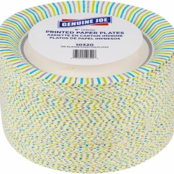 Genuine Joe Round Paper Plates, 8-5/8