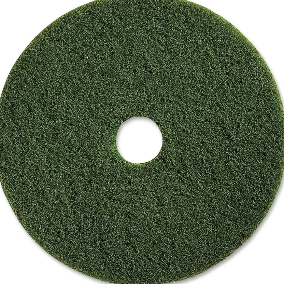 Genuine Joe 20" Scrubbing Floor Pad - 20" Diameter - 5/Carton x 20" Diameter x 1" Thickness - Scrubbing, Floor - 90320