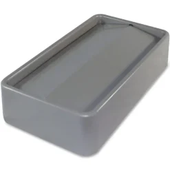 Genuine Joe Space-Saving Container Swing Lid - Rectangular - Gray - 1 Each