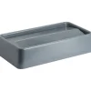 Genuine Joe Space-saving Container Swing Lid - Rectangular - Gray - 4 / Carton