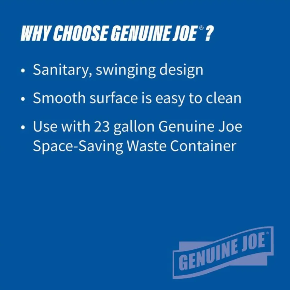 Genuine Joe Space-saving Container Swing Lid - Rectangular - Gray - 4 / Carton