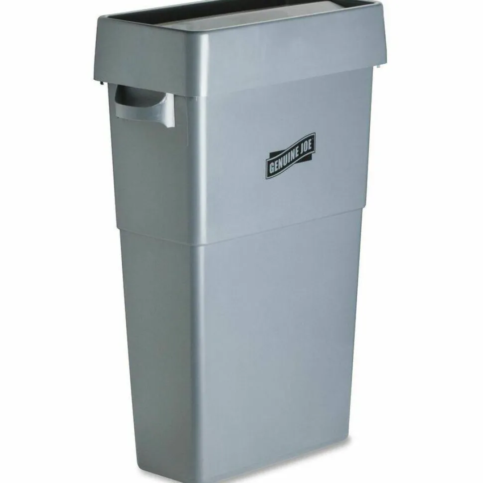 Genuine Joe Space-saving Container Swing Lid - Rectangular - Gray - 4 / Carton