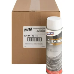 Genuine Joe Stainless Steel Cleaner - Aerosol - 15 fl oz (0.5 quart) - Can - 12 / Carton - Multi