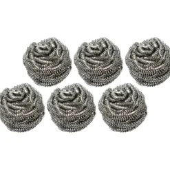 Genuine Joe Stainless Steel Scrubber - Ready-To-Use - 12 / Box - 6 / Carton - Silver