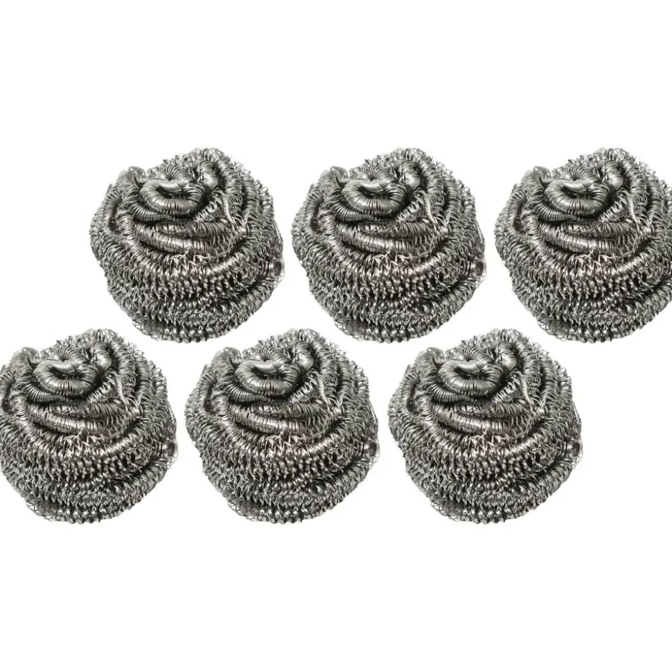 Genuine Joe Stainless Steel Scrubber - Ready-To-Use - 12 / Box - 6 / Carton - Silver