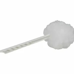 Genuine Joe Toilet Bowl Mop - 4.50" Head - 12" Plastic Handle - Durable, Scrubber Strip, Acid Resistant - 25 / Carton - White