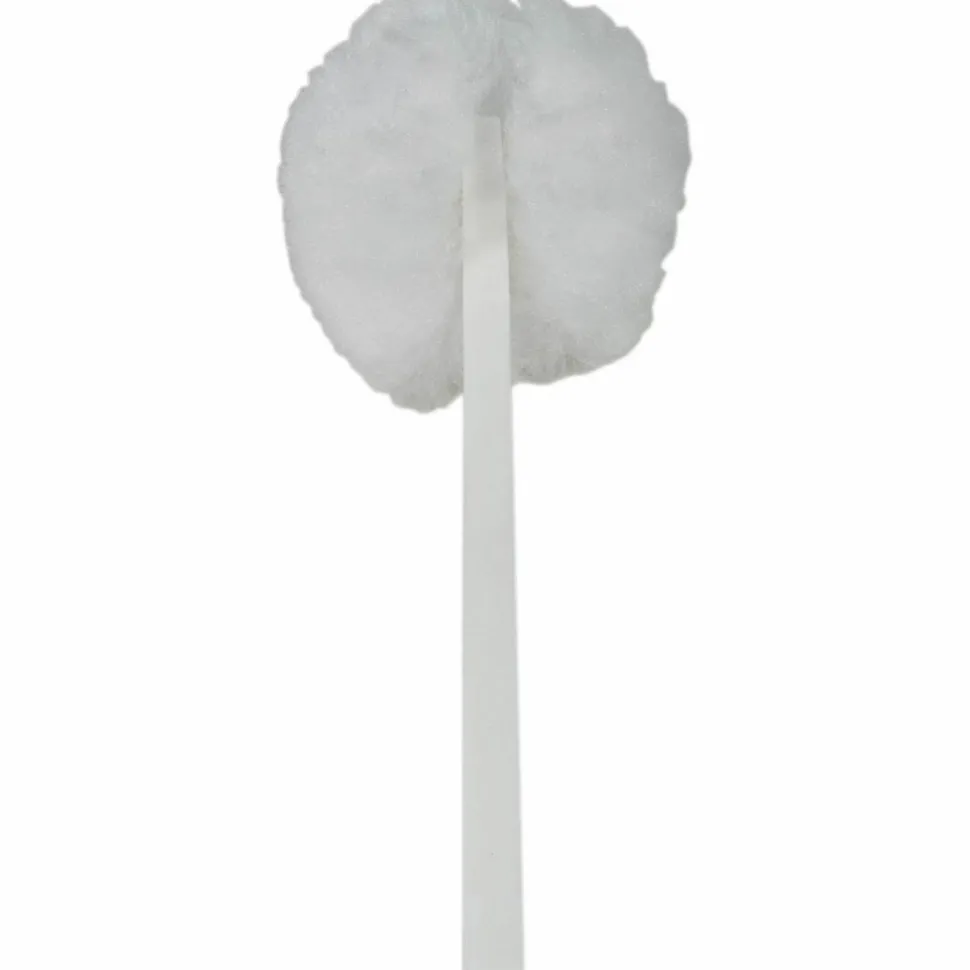 Genuine Joe Toilet Bowl Mop - 4.50" Head - 12" Plastic Handle - Durable, Scrubber Strip, Acid Resistant - 25 / Carton - White
