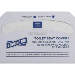 Genuine Joe Toilet Seat Covers, White, Pack Of 2,500