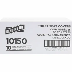 Genuine Joe Toilet Seat Covers, White, Pack Of 2,500