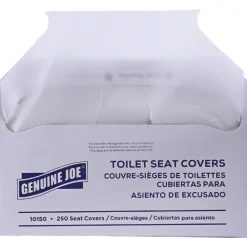 Genuine Joe Toilet Seat Covers, White, Pack Of 2,500