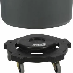 Genuine Joe Trash Receptacle Round Dolly, Black
