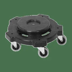 Genuine Joe Trash Receptacle Round Dolly, Black