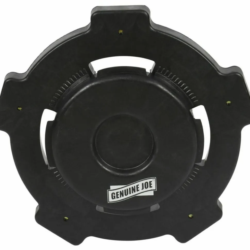 Genuine Joe Trash Receptacle Round Dolly, Black