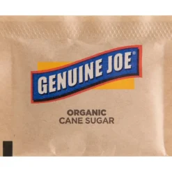 Genuine Joe Turbinado Natural Cane Sugar Packets - 0.159 oz (4.5 g) - Molasses Flavor - Natural Sweetener - 200/Box