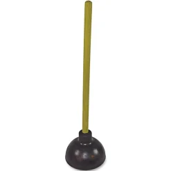 Genuine Joe Value Plus Plunger - 5.75" Cup Diameter - 23" Length - Yellow - Drain, Toilet, Pipe