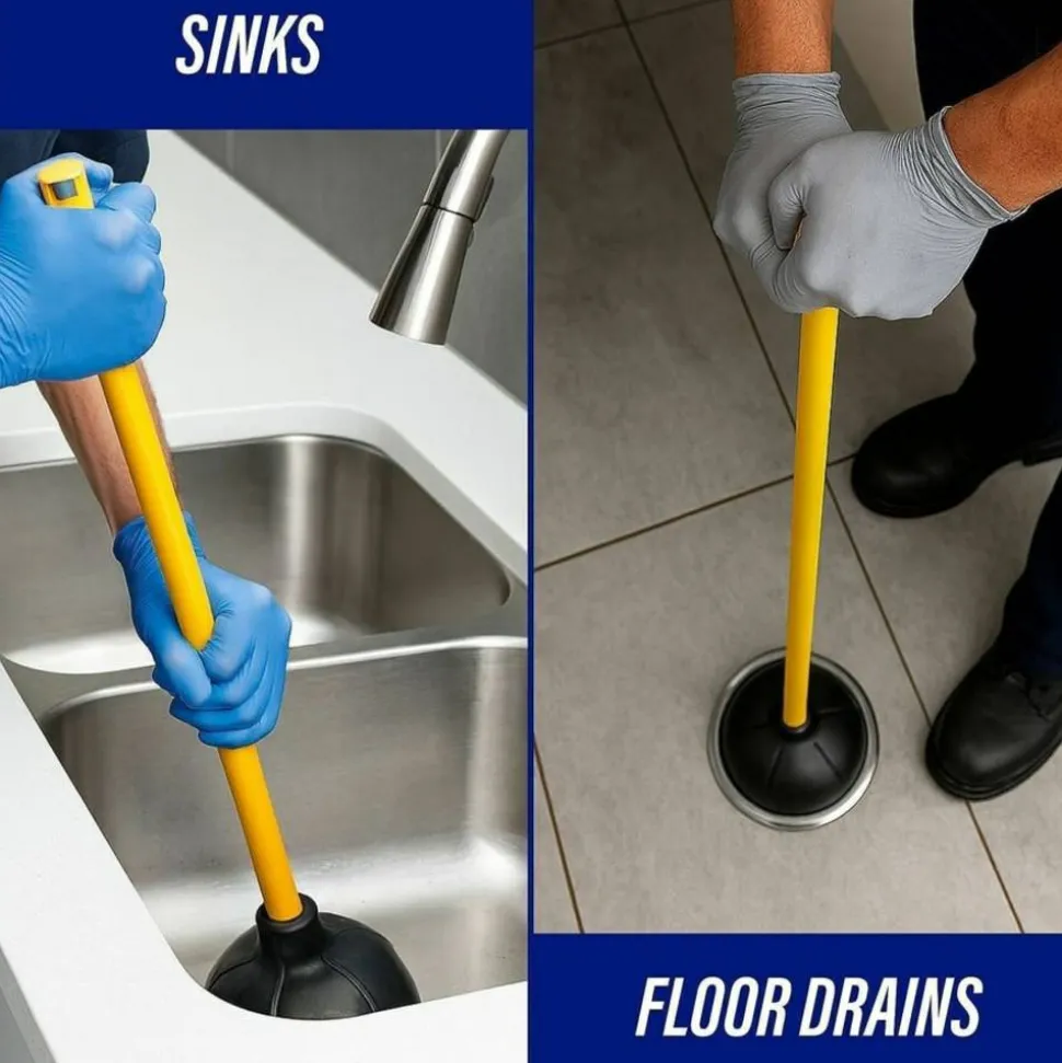 Genuine Joe Value Plus Plunger, 23" x 5 3/4", Yellow