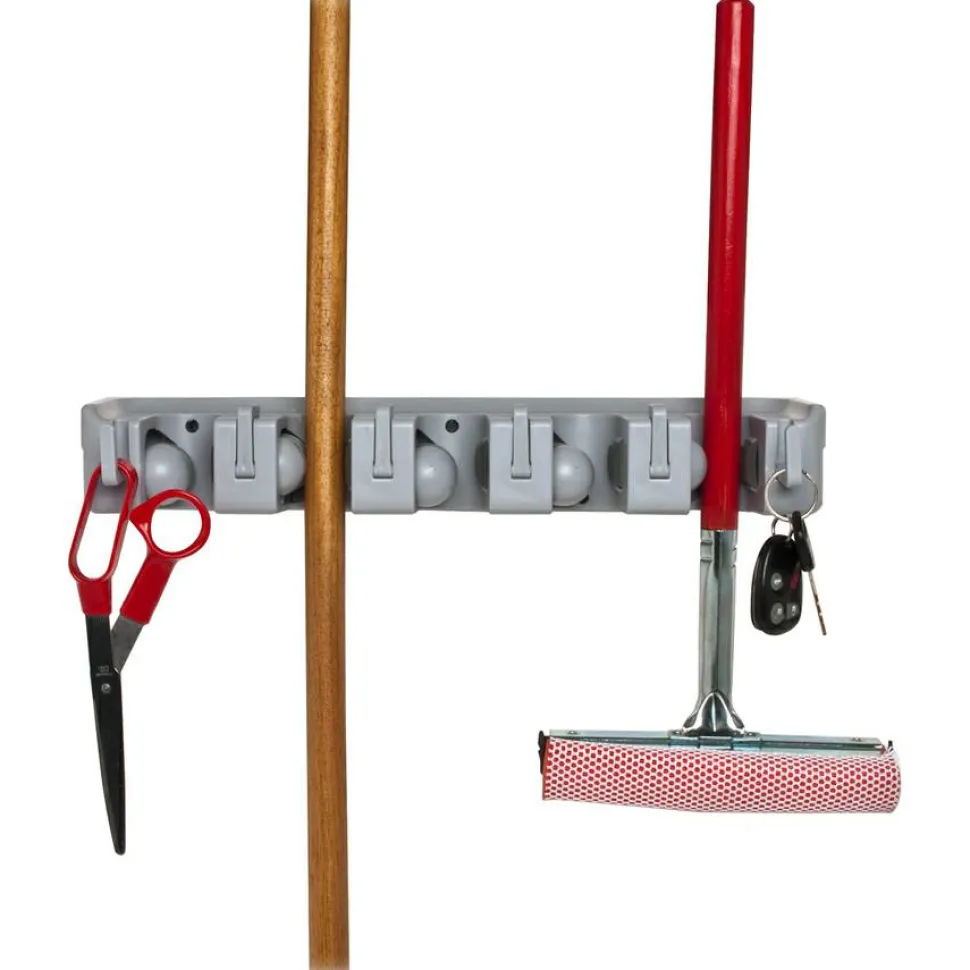 Genuine Joe Wall Rack Cleaning Organizer, Gray