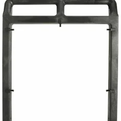 Genuine Joe Workhorse Janitor's Cart, 40"W x 20.50"D x 38"H, Charcoal, Yellow