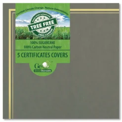 Geographics Award Certificate Gold Design Covers, Letter Size (8 1/2" x 11"), Metallic Gray, Pack Of 6