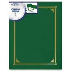 Geographics Certificate Holders, Green, 20% Recycled, Pack Of 6