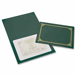 Geographics Certificate Holders, Green, 20% Recycled, Pack Of 6