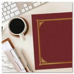 Geographics Document Covers, 9 3/4" x 12 1/2", Burgundy, Pack Of 6