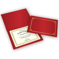 Geographics Document Covers, 9 3/4" x 12 1/2", Red, Pack Of 6