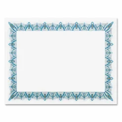 Geographics Parchment Certificates, 8-1/2" x 11", Classic Blue, Pack Of 25