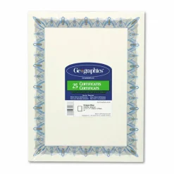 Geographics Parchment Certificates, 8-1/2