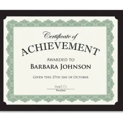 Geographics Recycled Certificate Holder - Black - 30% Recycled - 10 / Pack