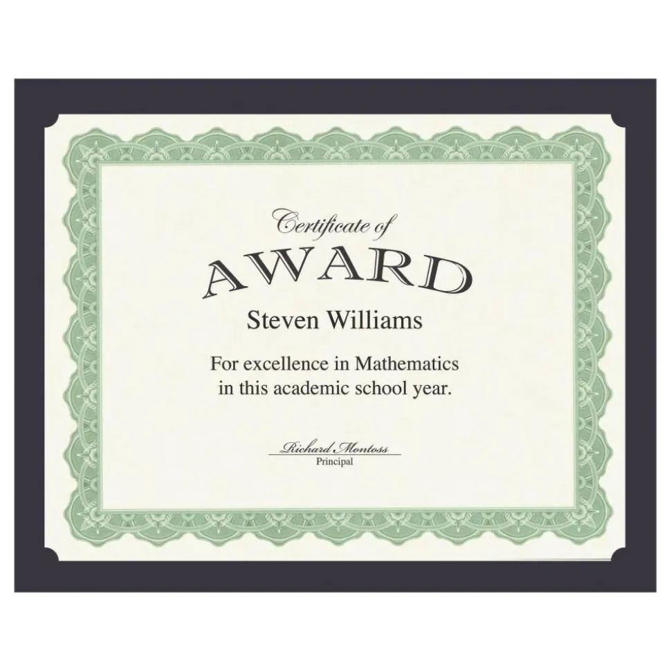 Geographics Recycled Certificate Holder - Navy - 30% Recycled - 10 / Pack