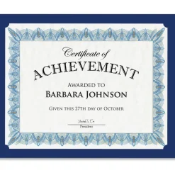 Geographics Recycled Certificate Holder - Navy - 30% Recycled - 10 / Pack
