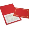 Geographics 30% Recycled Certificate Holder, 8 5/16" x 11 3/4", Red, Pack of 6