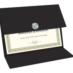 Geographics Recycled Certificate Holder - Black - 30% Recycled - 5 / Pack