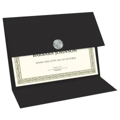 Geographics Recycled Certificate Holder - Black - 30% Recycled - 5 / Pack