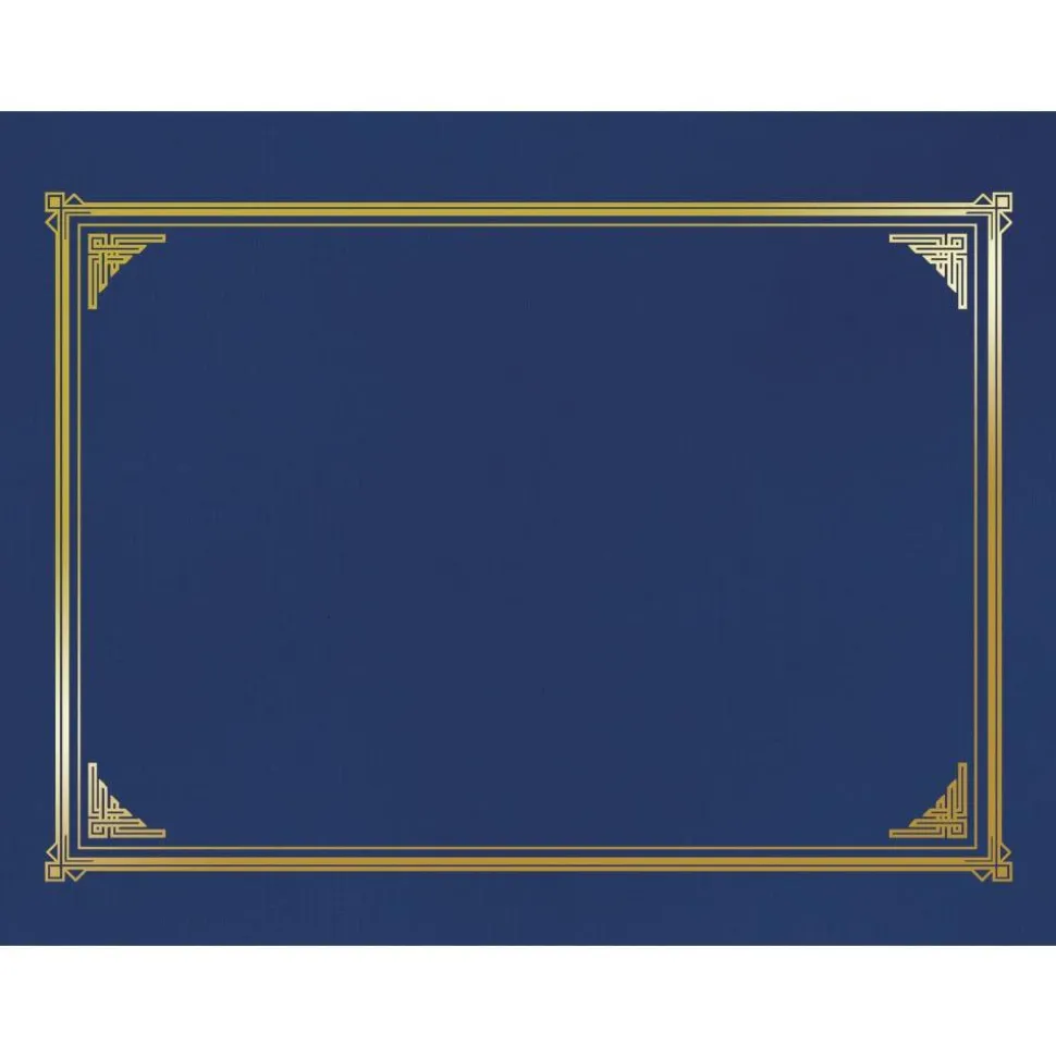 Geographics 30% Recycled Document Covers, 9 3/4" x 12 1/2", Navy Blue, Pack Of 6