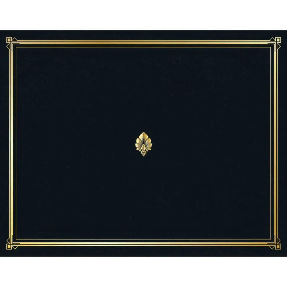Geographics 30% Recycled Document Covers, 9 3/4" x 12 1/2", Black, Pack Of 6